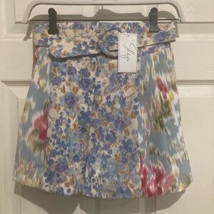 Entro Multicolor Floral Abstract Shorts